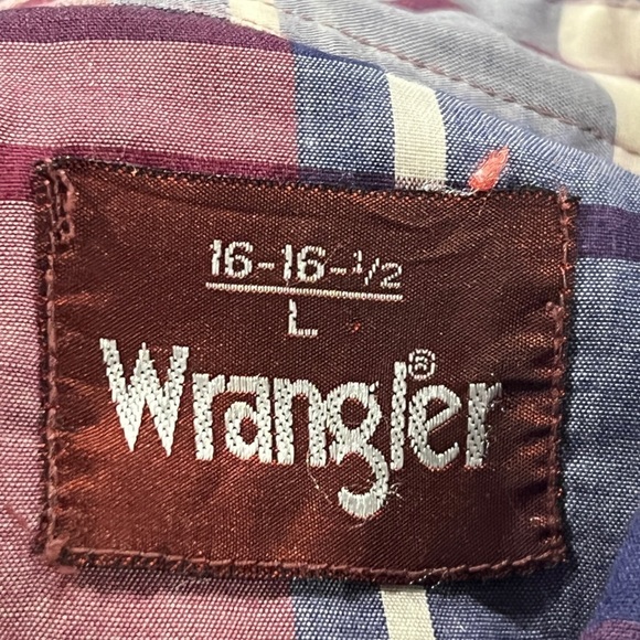 Wrangler Plaid Short Sleeve Cowboy Pearl Snap Rancher Rodeo Country Music Shirt - Picture 5 of 5